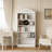 73" Tall 5-Tier White Etagere Bookcase, Modern  Bookshelves For Living Room, Home Office 