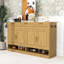 Buffet moderne avec tablettes et tiroirs et compartiments de rangement ouverts-1006727742