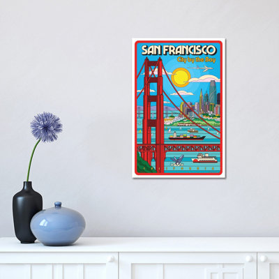 " San Francisco Pop Art Travel Poster " by Jim Zahniser