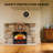  20" Electric Fireplace Log Heater 750w/1500w With 5 Flame Brightness & 4 Sound Effects, Remote Control, 30-second Quick Heat, Overheat Protection, No Ventilation Needed For 400 Sq.ft Rooms