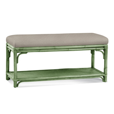 Summer Retreat Wicker Shelf Storage Bench by Braxton Culler