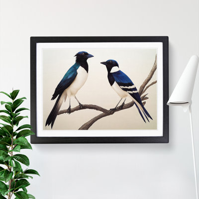 Magpie Bird Watercolour Vol.2 - Single Picture Frame Print