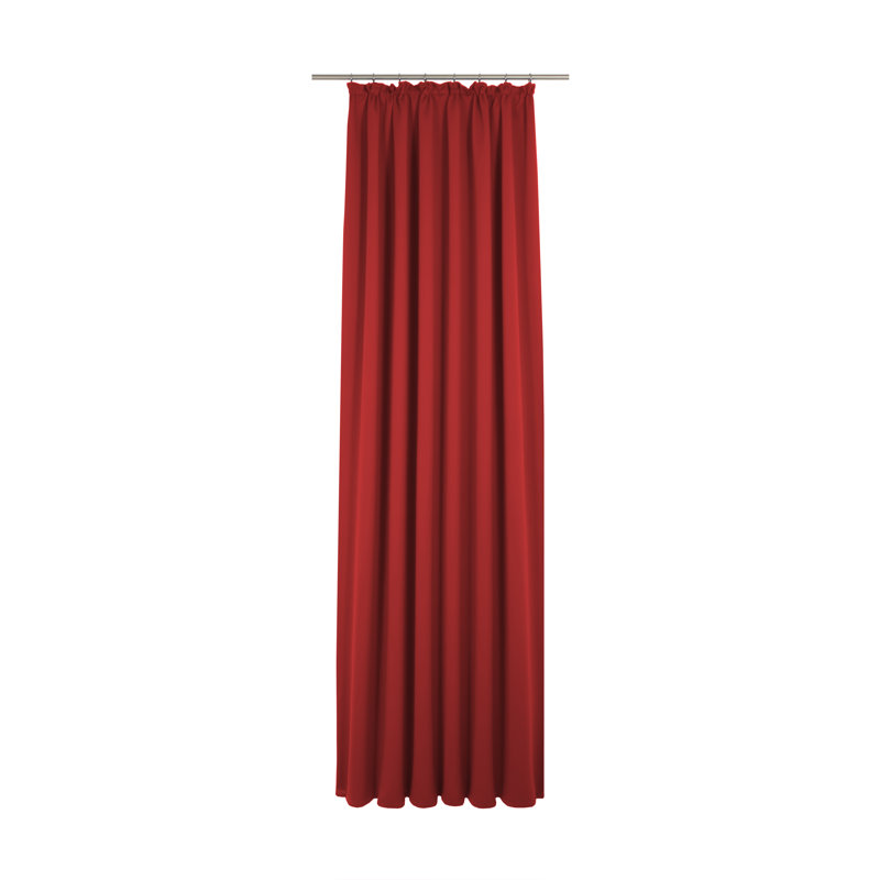 Marybel Room Darkening Single Curtain Panel, 132W x 225D cm, Red
