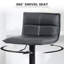 HOMCOM Bar Stools Set of 2 Modern Swivel Height Adjustable Chairs-2094434092