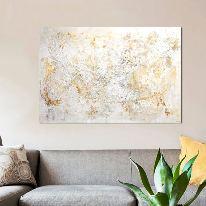 «White Flex» par Swiger Osnat Tzadok, reproduction sur toile, H 8 po x l 12 po x P 0,75 po, Toile tendue, Pas de tapis