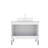 30" Bathroom Vanity with Sink, Freestanding Bathroom Storage Cabinet with 2 Doors, White Rectangular Ceramic Basin and Carrara White Counter Top, White