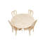 Picardy 4 - Person Solid Wood Solid Wood Top Pedestal Dining Set-212407799