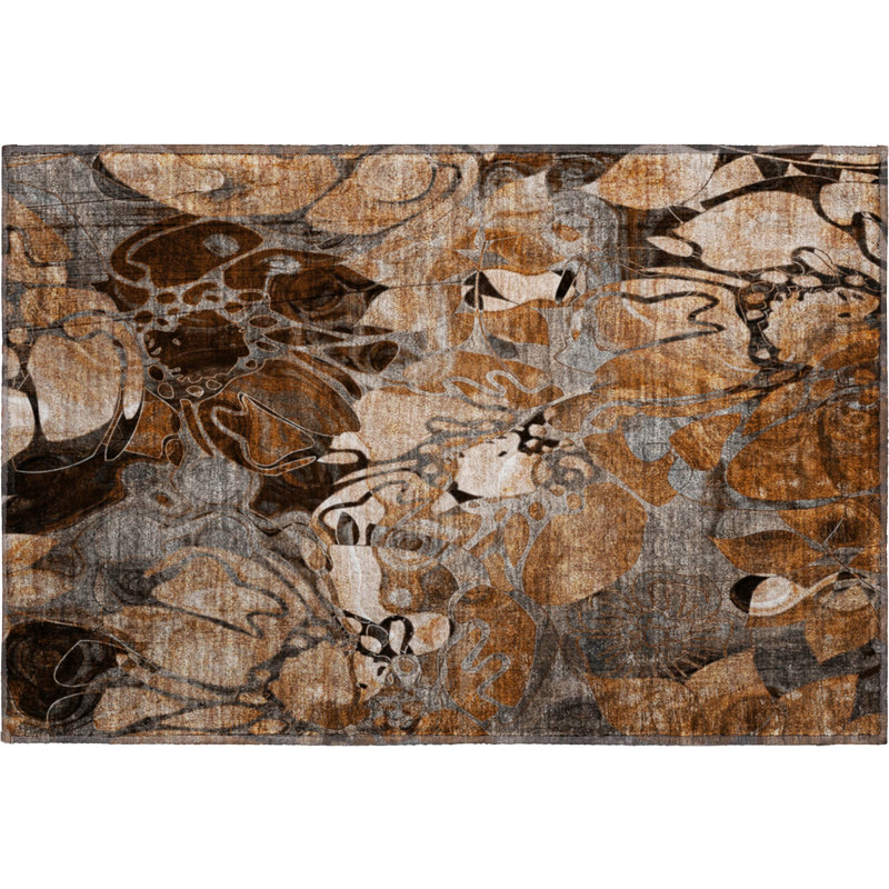 Premium Machine Washable Cerrito AMF558 Paprika Rug, Rectangle 1'8" x 2'6"
