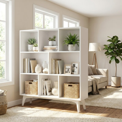 Radnor Modern 8-Cube 3-Tier Open Bookshelf