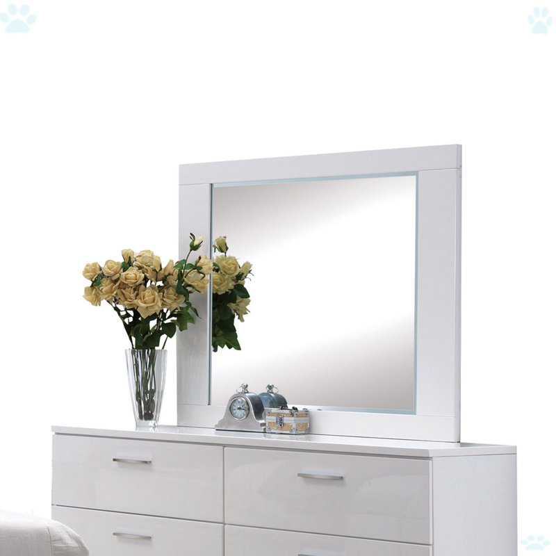 Lorimar White Finish Mirror