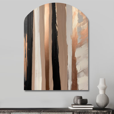 Echeverria - Arch Abstract Metal Wall Decor, Asymmetrical Metal Wall Sculpture Print