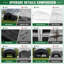 Garage portatif robuste 20 pi x 20 pi Carport, structure galvanisée 2.0, abri imperméable avec parois latérales et fenêtres amovibles
