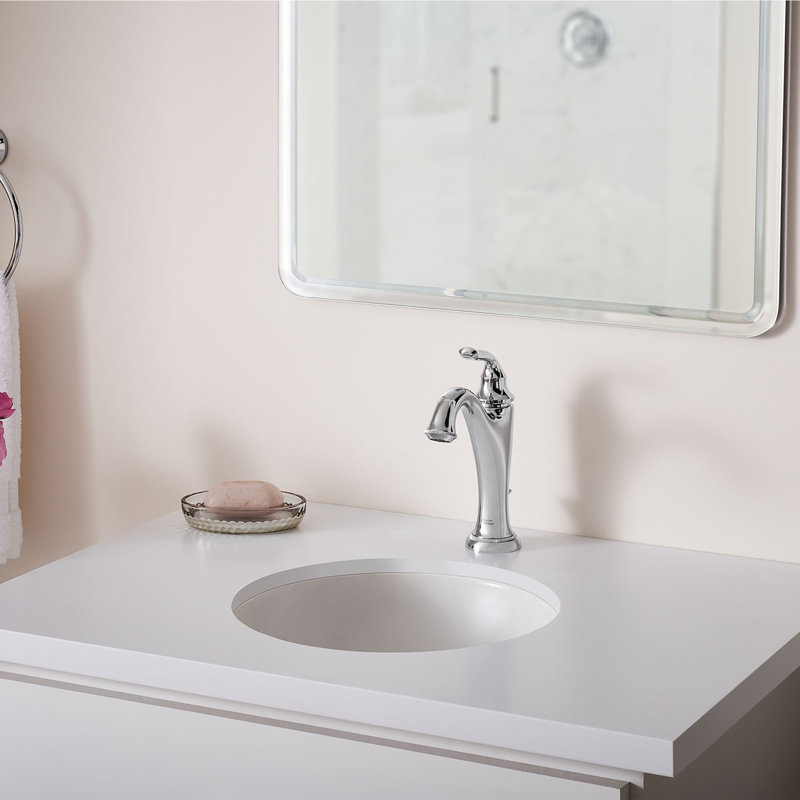 Patience Single-Hole Bathroom Faucet with Drain Assembly, Polished Chrome