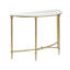 Console Rock avec pieds en marbre blanc et métal doré, votre maison, assemblage requis, espace