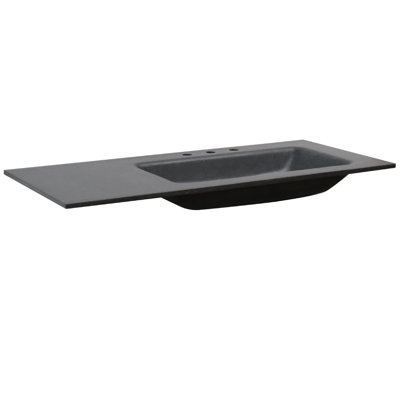 KonKrete 49 Concrete 1 Single Bathroom Vanity Top Sink Included Sink