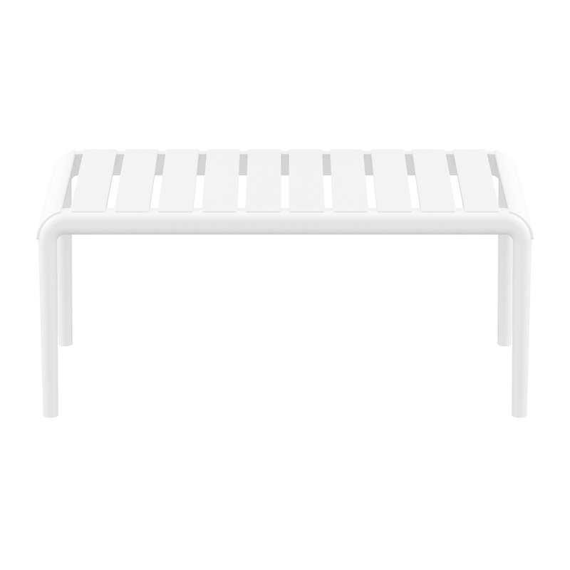 Table basse d'extérieur 46 "Ruta Paris, Blanc / Blanc