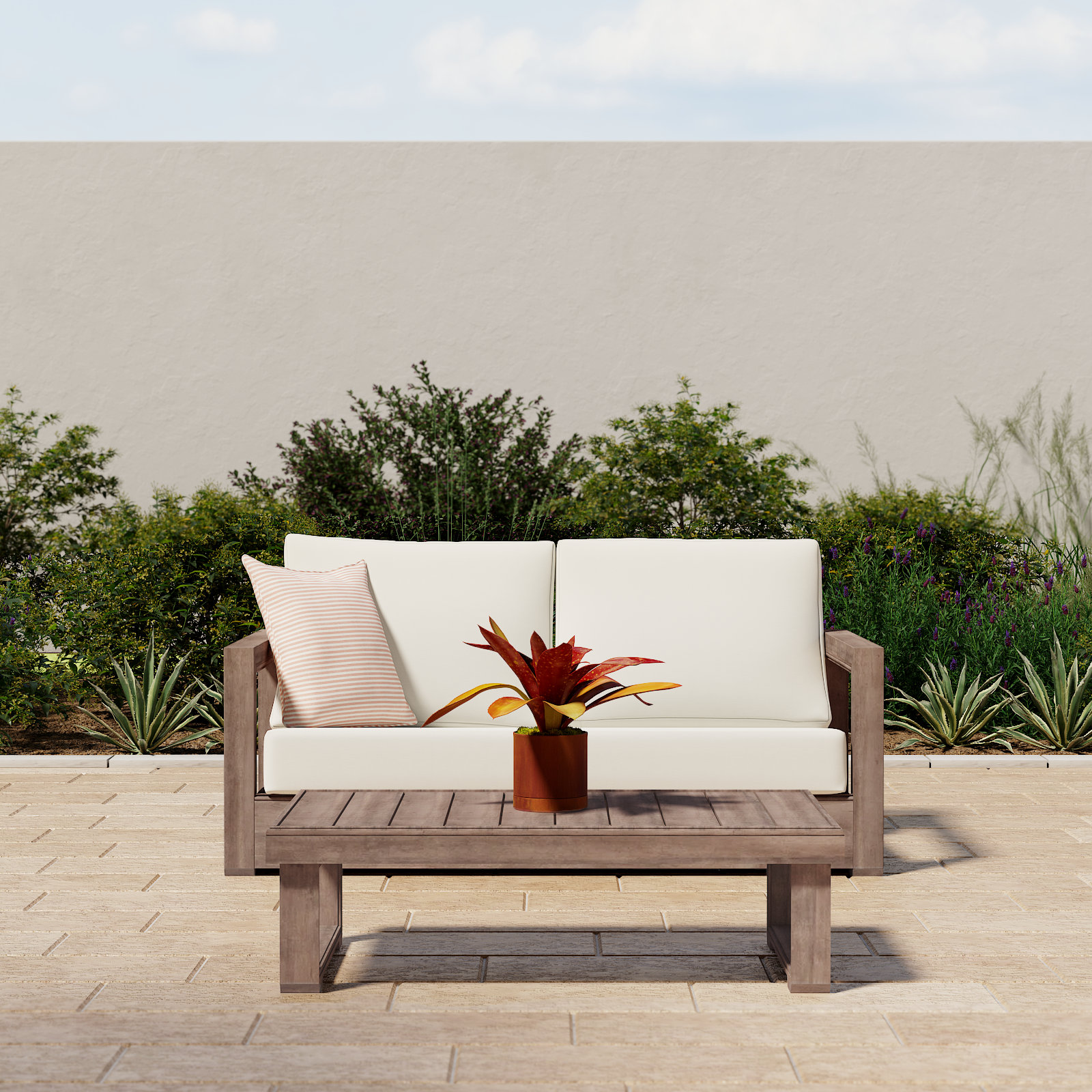 Donnie 2 Piece Seating Group with Cushions, Brown