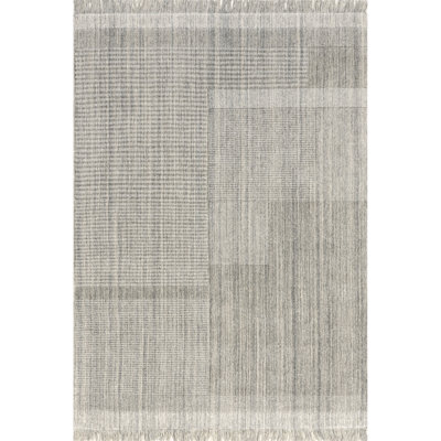 Tapis en laine mélangée à franges Seriah