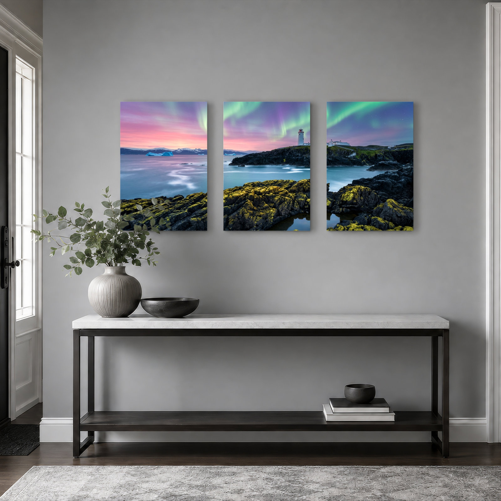Northern Lights 3-Piece Oil Painting Set, 1624