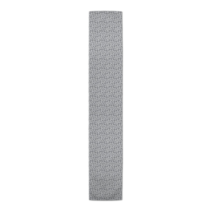 Chemin de table Courtlin, 72 po x 16 po, gris