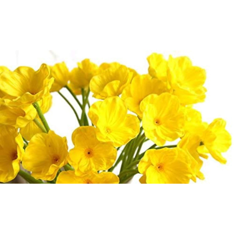 Mélange de fleurs artificielles, Jaune