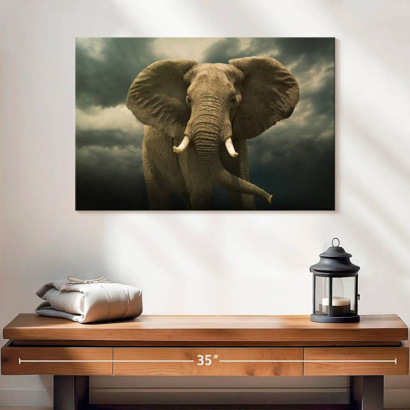 Éléphant mâle Brampt, H 16 po x l 24 po