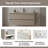 31.5" Floating Bathroom Vanity Set, Wall-Mounted Vanity Base, LED Mirror Storage Cabinet, Solid Surface On-Piece Sink Top
