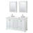 Deborah 80 " W Freestanding Standard Free Standing 2 Double Vanity Bathroom Vanity With Quartz Top with Mirror-98207322-98207319-98207325