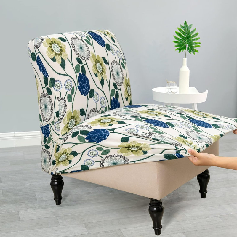 Slipper Chair Petite Chair Slipcover Red Barrel Studio® Armless