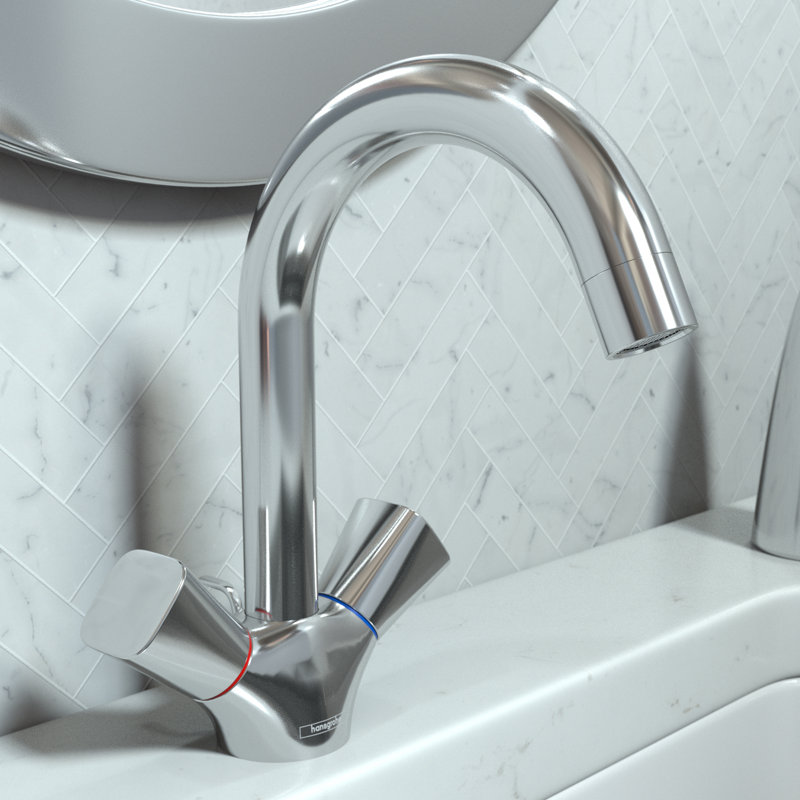 Logis Single Hole Bathroom Faucet with Drain Assembly, Chrome