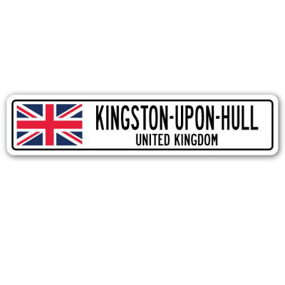 Plaque de rue en aluminium de Kingston-sur-Hull, Royaume-Uni
