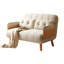 Fauteuil-lit convertible 3-en-1 de 43,37 po - Dossier à 5 positions, mousse haute densité et pieds en bois massif, idéal pour les petits espaces et les adultes