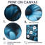 Décorations murales monochromes bleues et grises brumeuses I - marguerites-548116482-548116507