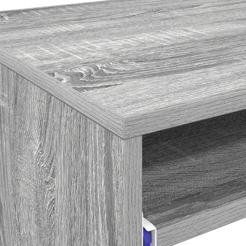Computer Desk Engineered Wood Compact Simple, Grey Sonoma