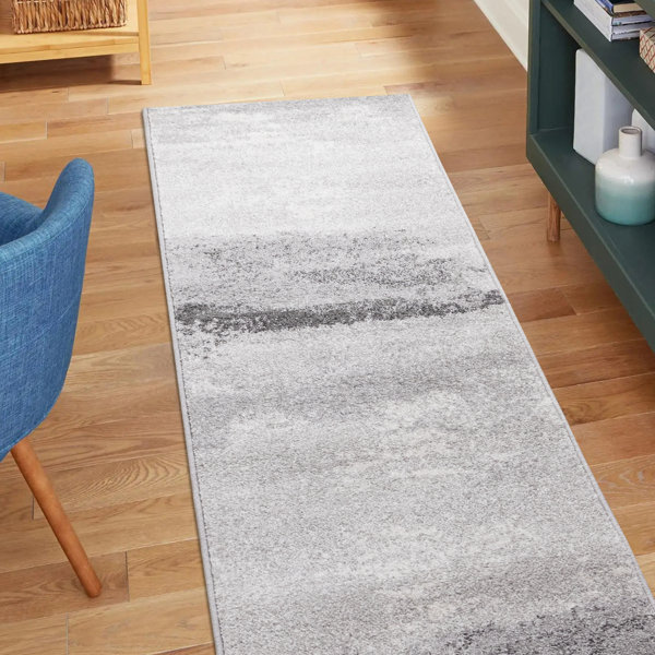 17 Stories Eliscar Performance Cool Gray Rug & Reviews | Wayfair