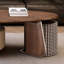 Table basse en bois manufacturé 47,24 "brun noisette et cristal-crème