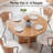 47" Round Dining Table For 4 Farmhouse Kitchen Table-2078069670