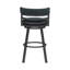 Tabouret de bar pivotant Olney à dossier incurvé et revêtement en tissu, hauteur comptoir ou bar-587578509-587578546