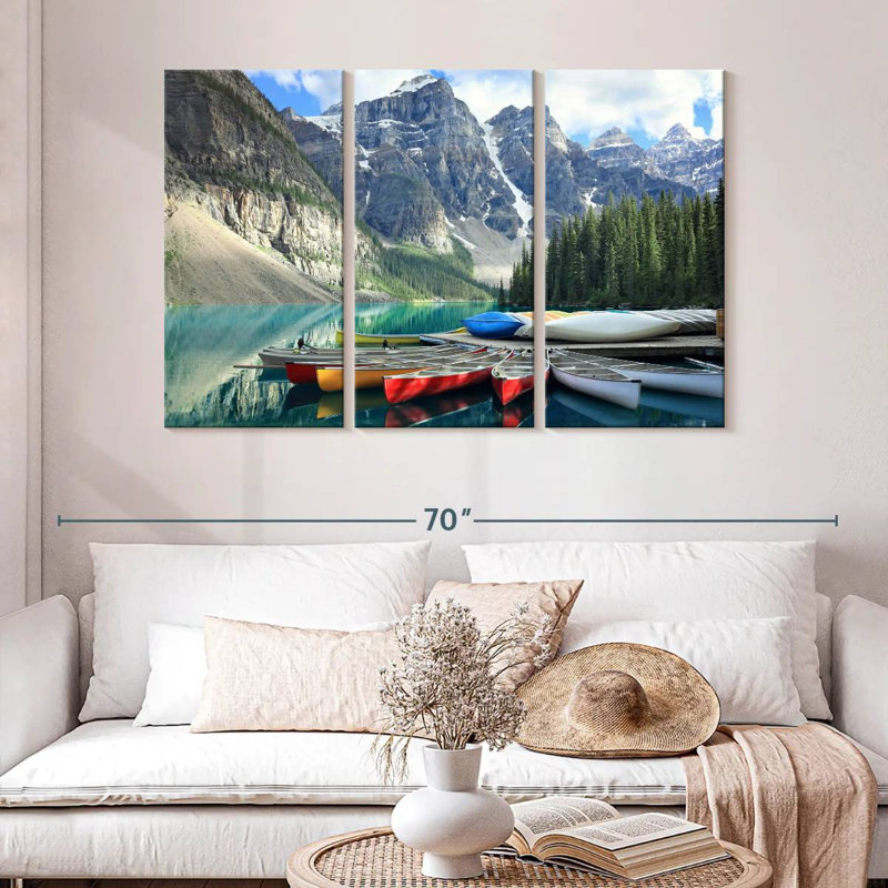 Mehar Moraine Lake Canoes, H 32 po x l 50 po