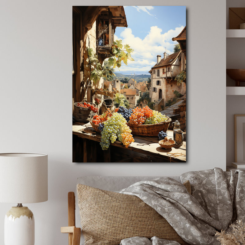 «Vineyard Harvest Symphony I», reproduction d'art sur toile, H 32 po x l 16 po x P 1 po, Toile tendue
