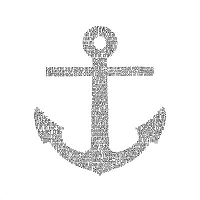 " Anchor Word Print " by Jessica Harrington