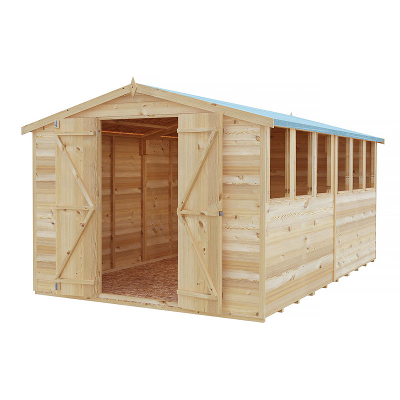 Garden Value 8 Ft. W x 12 Ft. D Overlap Apex Shed, Yes