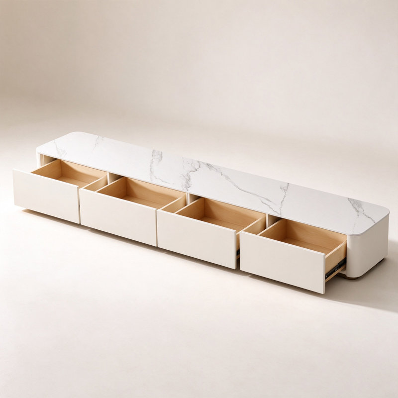 Meuble télé 94,5 po Modern, H 13,78 po x L 15,75 po x l 94,5 po