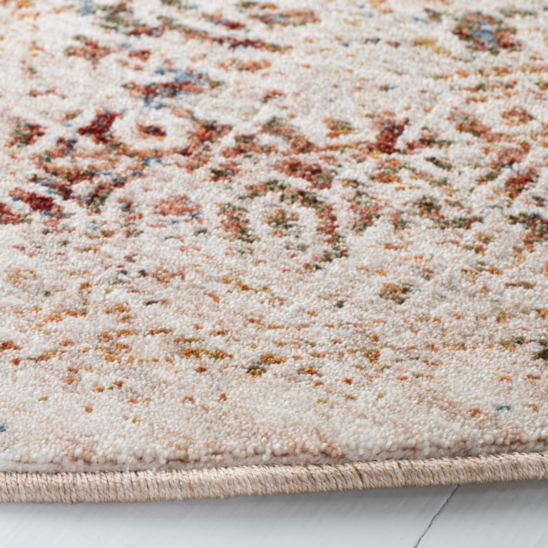 Tapis ivoire / brun en polyester tissé à la machine Lauren Ralph Lauren, Rectangle 6 pi x 9 pi