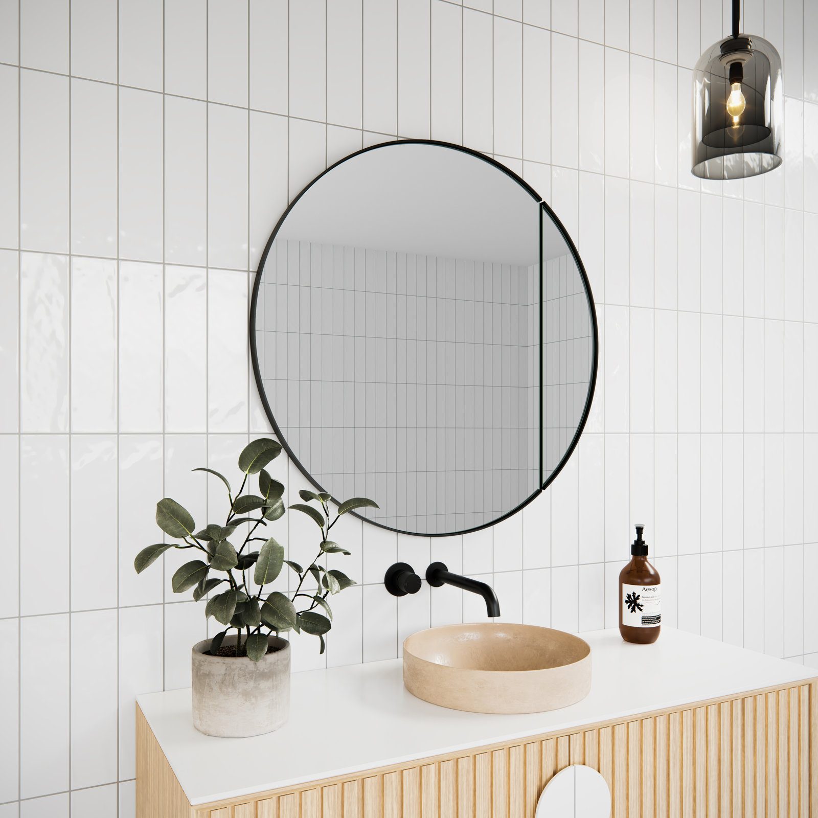 Juno Recessed Medicine Cabinet, Black