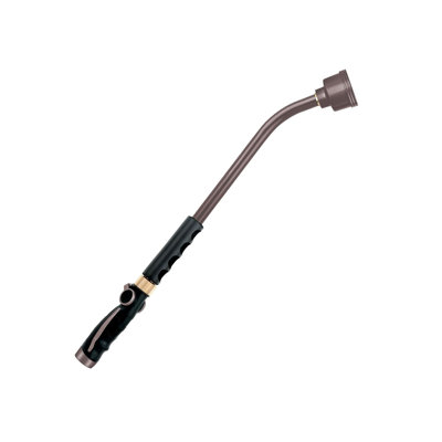 DIDADI 24 Inches Gentle Soft Full Shower Sprayer Wand with Thumb Flow Control, Long Watering Wand, Heavy Duty Metal Hose Wand for Hanging Baskets, Shrubs, Plants, Flowers, Garden and Lawn, Bronze
