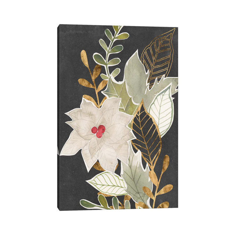 Gilded Christmas Collection B by Grace Popp - Wrapped Canvas Print, 30.48 cm H x 45.72 cm W
