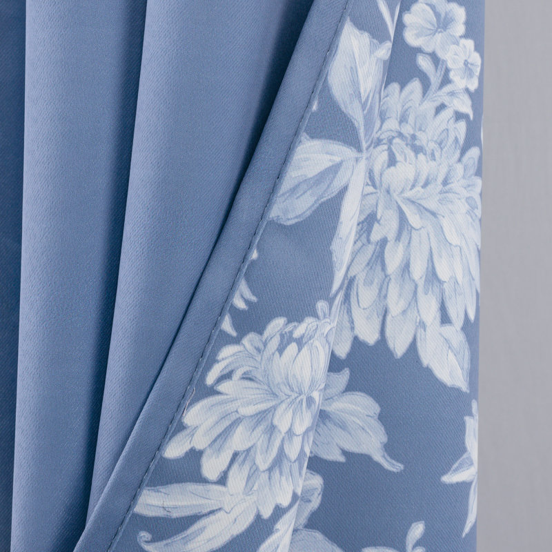 Rideau de fenêtre obscurcissant Eloise, Blue, L 52 po x L 90 po