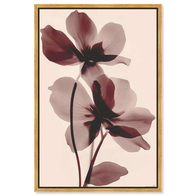 Crimson Coastline I Canvas Abstract Print by Oliver Gal, Black Frame, 10 x 15, 46"H x 31"W, Gold Frame