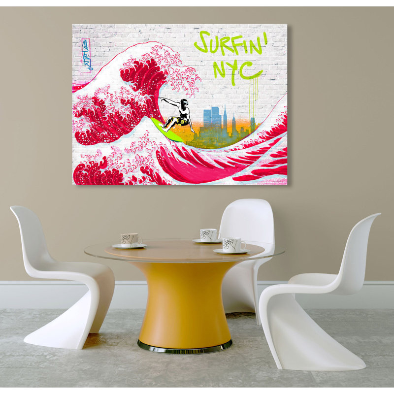 Surfin' NYC by Masterfunk Collective - Wrapped Canvas Print, 70cm H x 100cm W